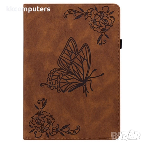 Lenovo Tab K11 Gen 2 / Lenovo Idea Tab- Кожен калъф с Протектор, Дизайн Пеперуда / Цвете, Стойка и Д, снимка 10 - Калъфи, кейсове - 52224039