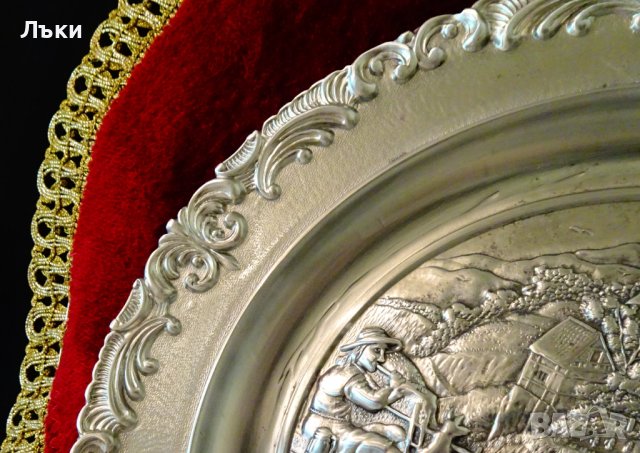 Пано,чиния за стена от калай Пролет. , снимка 3 - Антикварни и старинни предмети - 40951527