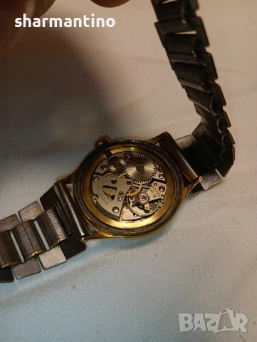 Trumpf позлатен 17 кристала часовник, снимка 6 - Мъжки - 53459718