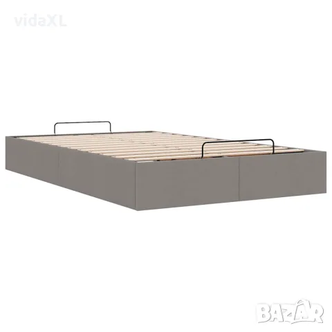 vidaXL Османска рамка за легло без матрак, таупе, 120x200 см, плат, снимка 6 - Спални и легла - 56146988