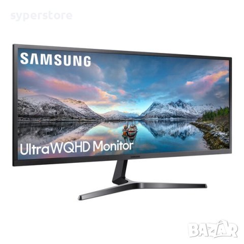 Mонитор 34" UWQHD Samsung LS34J550WQRXEN (3440x1440) 21:9 3000:1 300cd/m2 60Hz 4ms GTG DP HDMI, снимка 1 - Монитори - 41634063