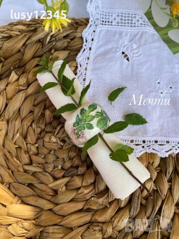 Комплект шест пръстени за салфетки с билки и подправки! , снимка 6 - Аксесоари за кухня - 51756700