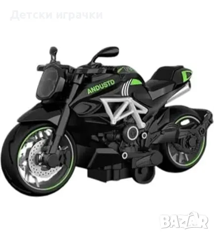 Метален мотор 1:14 Pull Back мотоциклет, снимка 5 - Коли, камиони, мотори, писти - 48829984