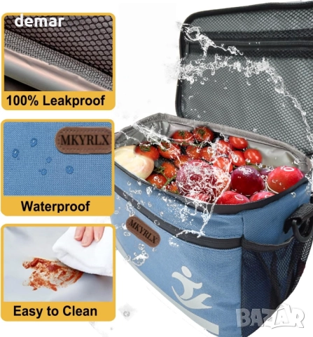 Чанта за кормило на велосипед, 5-литрова изолирана чанта, чанта за обяд, хладилна чанта, снимка 6 - Аксесоари за велосипеди - 52097289