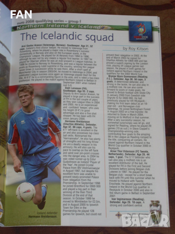 Северна Ирландия - Исландия оригинална футболна програма квалификация за Европейско първенство 2006, снимка 7 - Фен артикули - 36353592