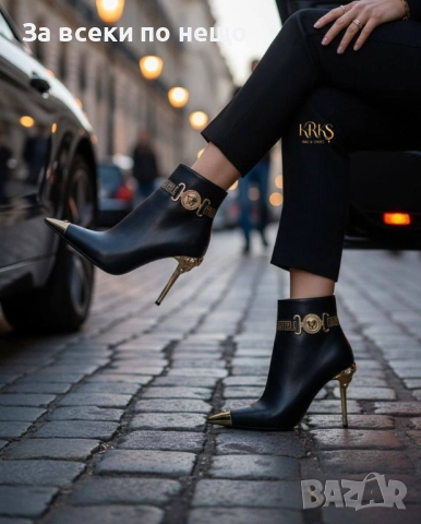 Versace Дамски Боти На Ток Версаче - 2 Цвята Код SK293, снимка 3 - Дамски боти - 52598453