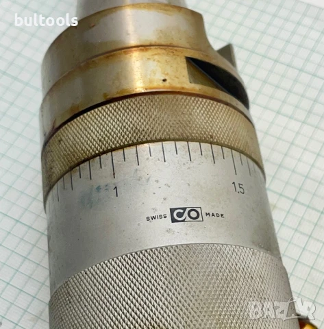 Швейцарска микрометрична глава ISO-40, снимка 3 - Други машини и части - 50481448