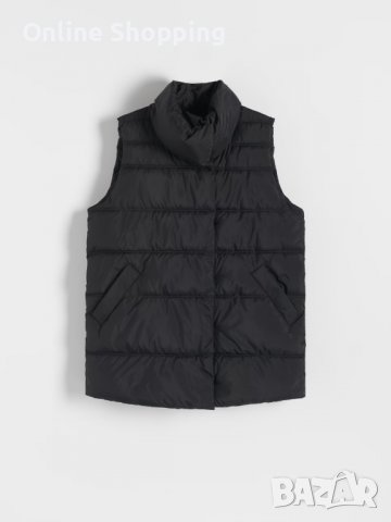 Дамски черен капитониран елек, снимка 2 - Елеци - 39852779