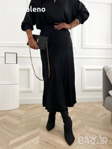 Дамска сатенена пола, 6цвята , снимка 12 - Поли - 53144502