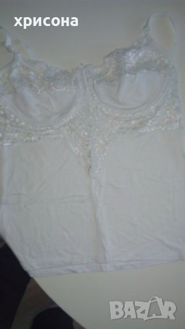 Камизолка от памук и ликра със сутиен с банели, снимка 2 - Бельо - 27014675