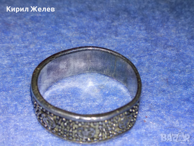 КРАСИВ СРЕБЪРЕН ПРЪСТЕН ОКСИДИРАНО СРЕБРО 925 ХАЛКА МАЙСТОРСКА ИЗРАБОТКА АНГЛИЯ 33071, снимка 8 - Пръстени - 44721984