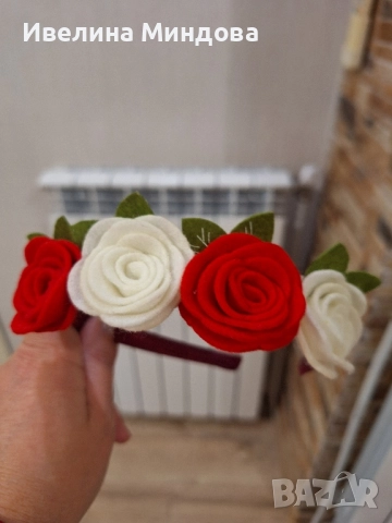 Диадема за коса с цветя/ за народни танци, лазарки/, снимка 6 - Аксесоари за коса - 52490445