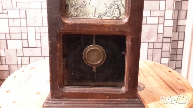 Дървен часовник на батерии височина 40см ширина 20,5см дебелина 11,5см има забележки , снимка 4 - Стенни часовници - 35814420