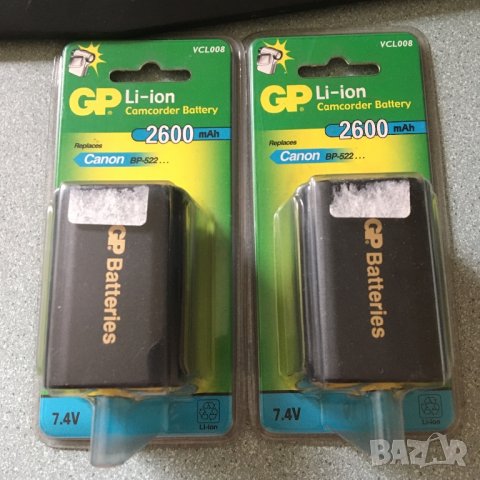 Батерии за видеокамера Canon BP-522 2600mAh, снимка 1 - Батерии, зарядни - 41101820