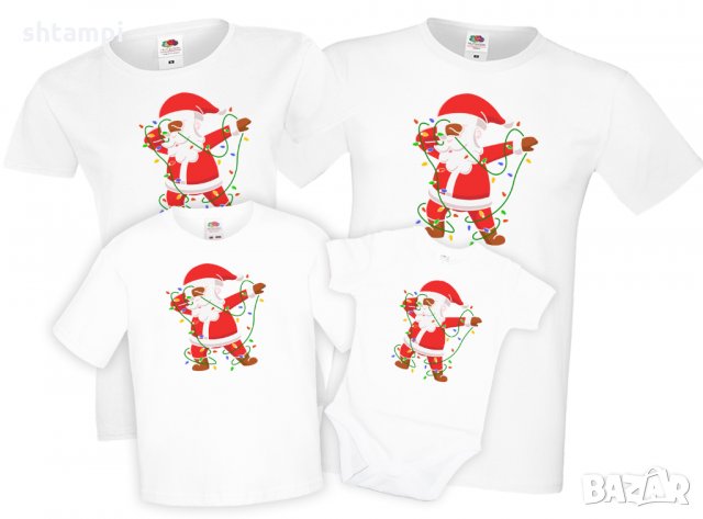 Семеен комплект Дядо Коледа, снимка 2 - Тениски - 34825980