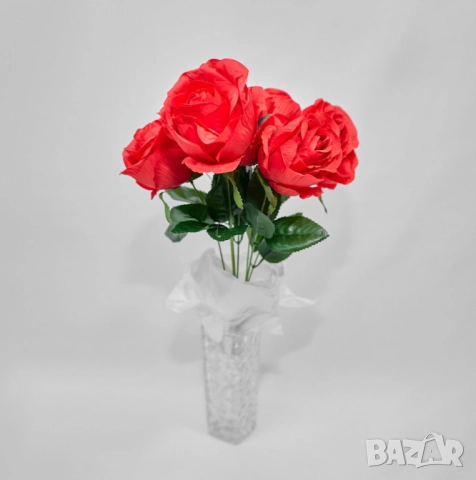 Елегантни изкуствени букети от рози – идеални за декорация и подарък, снимка 10 - Други стоки за дома - 52137813