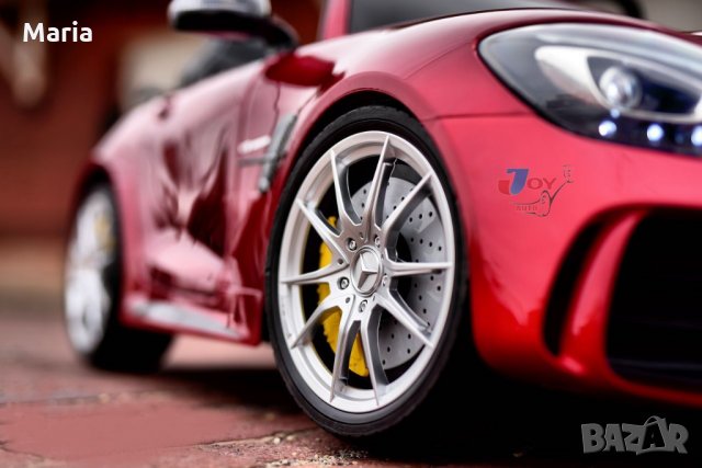 Акумулаторна кола двуместен Mercedes GT R Licensed 2X12V ,MP4, с меки гуми, снимка 6 - Детски велосипеди, триколки и коли - 34367860