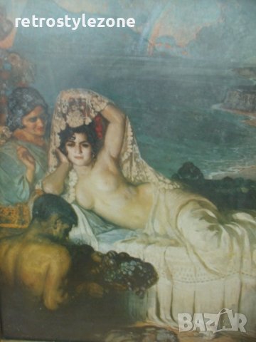 № 6638 стара картина с рамка , снимка 3 - Други ценни предмети - 38655941