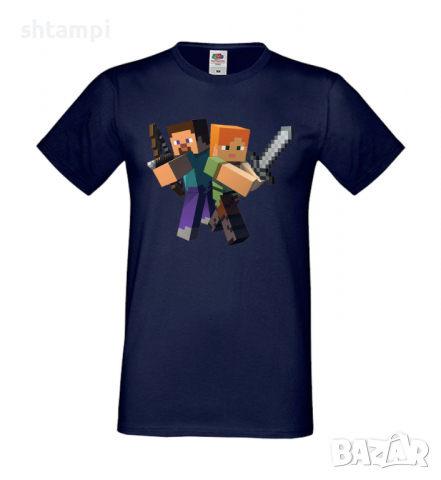 Мъжка тениска Minecraft 6,Minecraft,Игра,Забавление,подарък,Изненада,Рожден Ден., снимка 13 - Тениски - 36495248