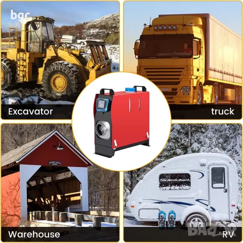 8kW МОЩНА Суха Дизелова Печка Преносима Vevor WF-8001 Тип Куфар 12V 27300BTU КАПАЦИТЕТ, снимка 2 - Друга електроника - 48266484