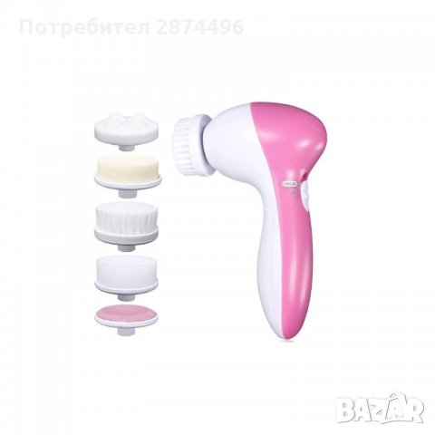 1329 Електрическа четка за почистване на лицето 5в1, снимка 6 - Масажори - 35785016