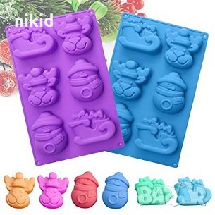 Елен Рудолф Снежен човек шейна големи коледни гипс сапун свещ мъфини шоколад