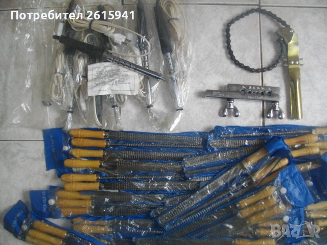 Нови: Конусна Дъска/Ключ Маслен Филтър/Ел.Поялник-Български-24V/40W/Комплект Дърводелски Пили-3 бр, снимка 1