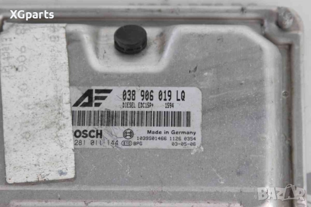 Компютър двигател за Volkswagen Sharan 1.9tdi 116 к.с. автоматик (2000-2010) 038906019LQ, 0281011144, снимка 2 - Части - 52005896