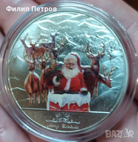 Коледно - новогодишен плакет в защитна капсула . Merry Christmas and Happy New Year, снимка 8 - Нумизматика и бонистика - 48410795