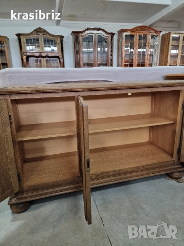 Масивен Скрин с Дърворезби-внос от Германия!, снимка 6 - Скринове - 53511276