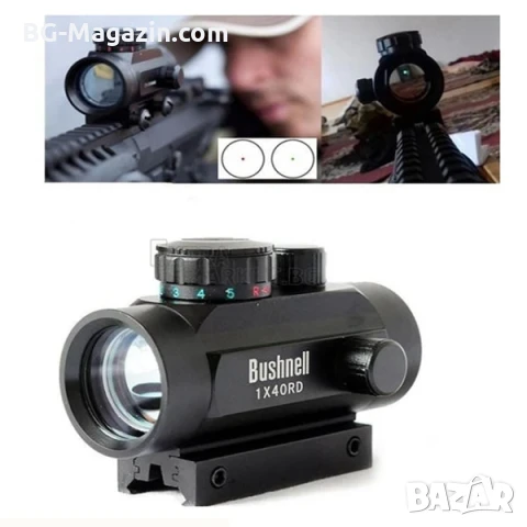 Тактически прицел 1×40 бързомер мерник за лов еърсофт въздушна пушка оптика за оръжие лък малък, снимка 4 - Оборудване и аксесоари за оръжия - 51051606