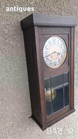 Стар стенен часовник - LFS - Germany - Антика - 1920" год., снимка 4 - Антикварни и старинни предмети - 53267146