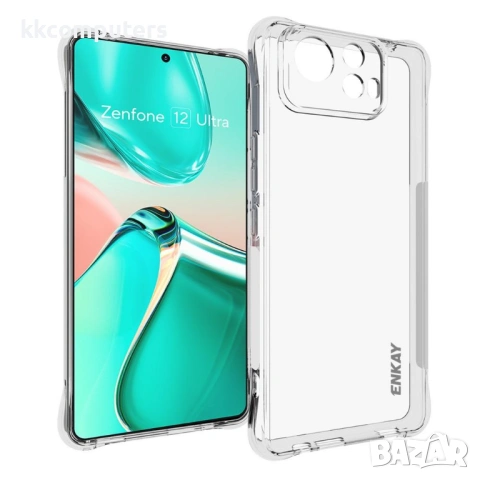 Защитен Калъф ENKAY HAT PRINCE за Asus Zenfone 12 Ultra 5G - TPU, 4-ъглова защита, Вкл. Протектор - 