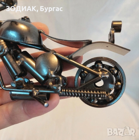 Метална Пластика МОТОЦИКЛЕТ, снимка 4 - Статуетки - 28694211