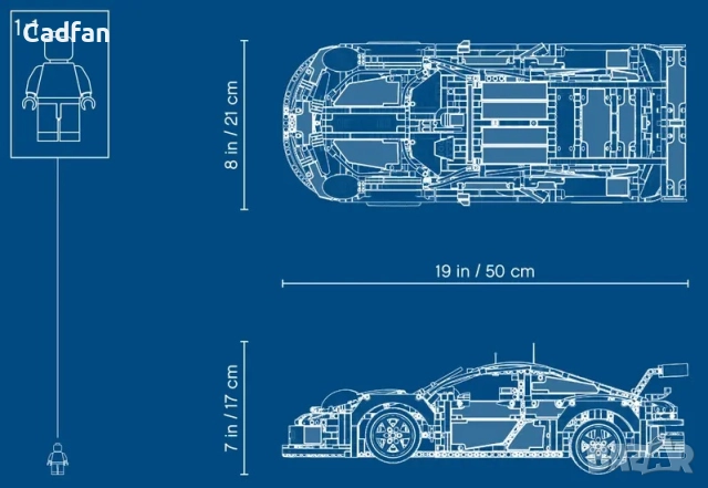 Запечатано LEGO Technic Porsche 911 RSR 42096, 1580 части, снимка 6 - Конструктори - 52438235