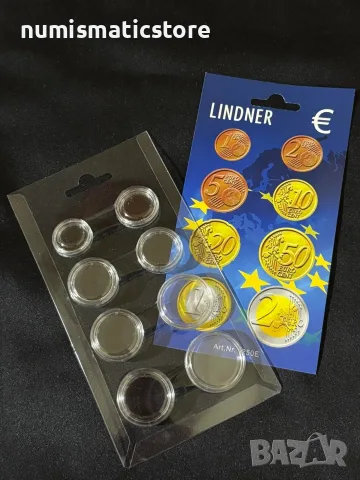 LINDNER – Опаковка за евро сет от 1 цент до 2 евро с капсули, снимка 4 - Нумизматика и бонистика - 56348978