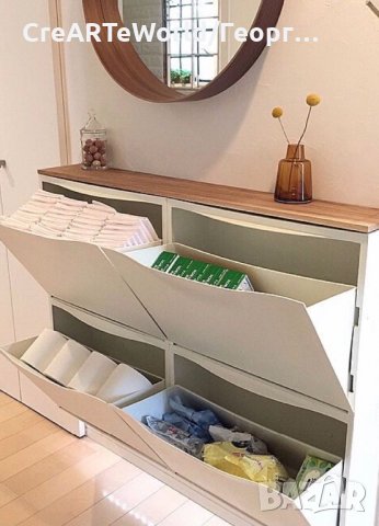 Шкаф за обувки/съхранение 2 бр./к-т, снимка 4 - Шкафове - 34031503