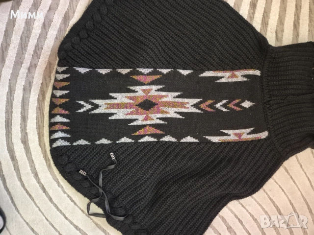 Красиво топло пончо, снимка 6 - Жилетки - 53149771