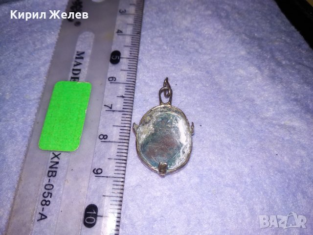 СТАРА СРЕБЪРНА ВИСУЛКА от МЕДАЛЬОН СРЕБРО 925 с ГНЕЗДО за ВГРАЖДАНЕ на СКЪПОЦЕНЕН КАМЪК 34462, снимка 5 - Антикварни и старинни предмети - 39318955