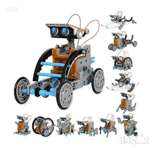 Конструктор 12 в 1 Acool Toy - Робот със соларен панел, снимка 2 - Други - 53816974