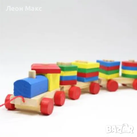 Образователен дървен влак с форми , снимка 5 - Образователни игри - 48255572