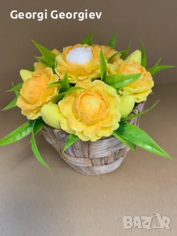 Цветя изработени с глицеринов ароматен сапун , снимка 3 - Декорация за дома - 37090645