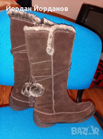 Дамски,зимни, велурени ботуши, снимка 3 - Дамски ботуши - 53204539