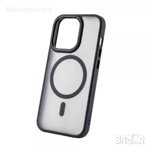 Калъф силикон Frozen MagSafe Мат / Черна рамка / за iPhone 13 6.1 Баркод : 3132205, снимка 3 - Калъфи, кейсове - 51169916