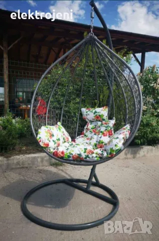 Градинска Висяща ЛЮЛКА - ТИП Яйце - Градинска люлка - Люлка за дома или градината, снимка 6 - Градински мебели, декорация  - 50331655