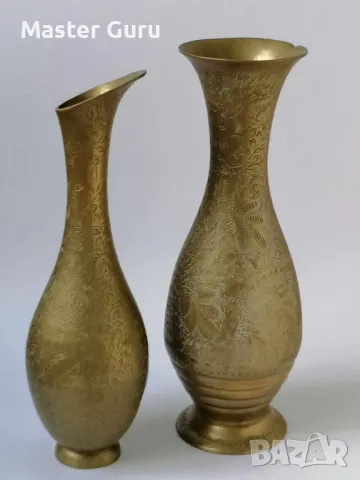 Стари бронзови гарафи, вази, кани - 2 бр, снимка 3 - Антикварни и старинни предмети - 47297333