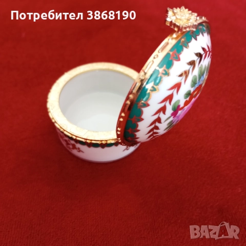 Керамична кутийка за бижута с обков, снимка 3 - Други - 52131273