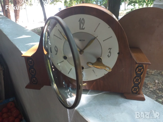 Стар антикварен красив каминен часовник Smiths, снимка 2 - Антикварни и старинни предмети - 53461920