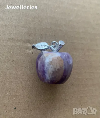 Колие от аметист “Apple”, снимка 4 - Колиета, медальони, синджири - 48263794