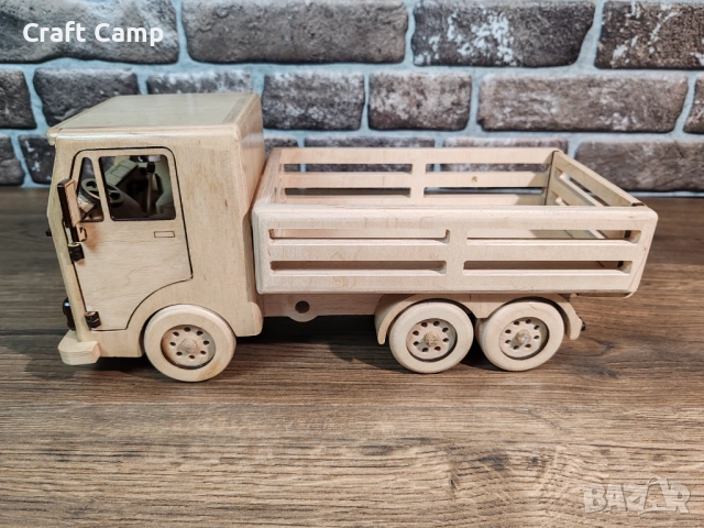 Дървен модел на фермерски камион – Craft Camp, снимка 5 - Коли, камиони, мотори, писти - 52735528